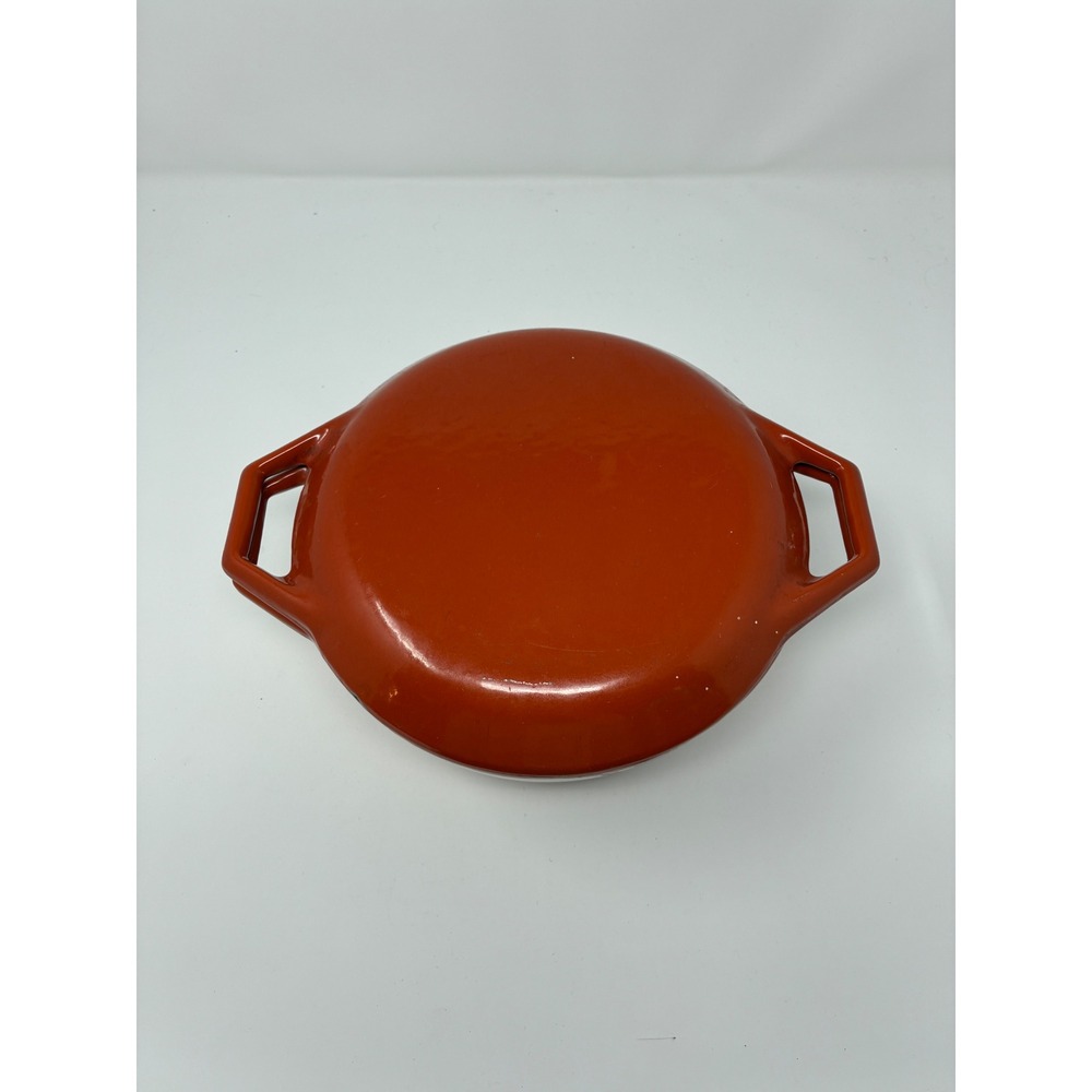 Vintage COPCO D2 Denmark Enameled Cast Iron Dutch Oven Orange Michael Lax